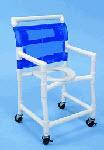 Shower Chair PVC Mesh w/Commode seat Arms/Seat 23"x 21"x 27" 250lb Cap