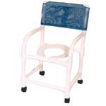 Shower Chair, PVC, w/Drop Arm 18''