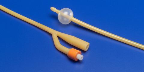 BARDIA Foley Catheter Silicone Coated Latex 2-Way 16fr 5cc - 12ea/bx