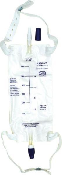 Leg Bags Urinary Twist-Valve Latex Free Anti Reflux Medium 19oz (600ml) - 48ea/cs