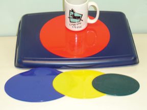 Dycem non-slip circular pad, 5-1/2" diameter, blue