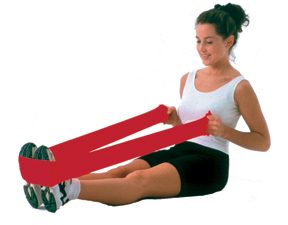 Cando No Latex Exercise Band - 6 Yard - Red - light