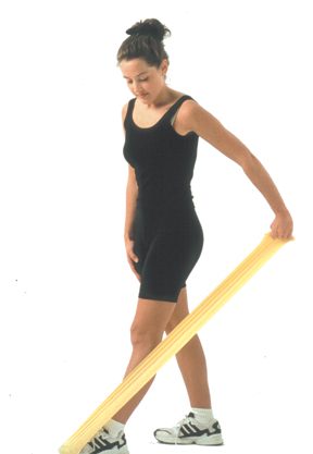 Exercise Band, Cando Low Powder Exercise Band - 6 Yard - Yellow - X-light