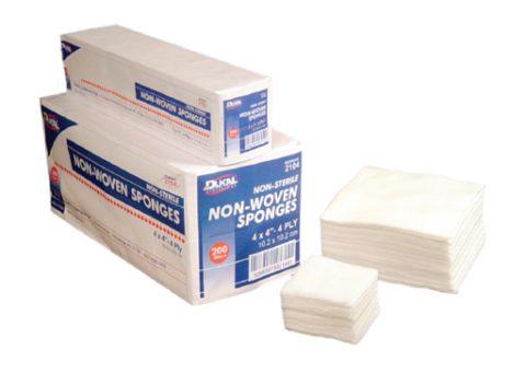 Non Woven Sponge, 2"x2" 4-ply NS 200ea/bg 20bg/cs