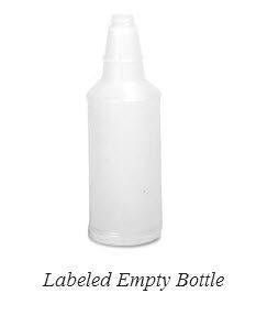 Bottle Labeled 32oz Empty "Disinfectant Lemon"