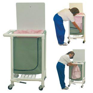 Linen Hamper Single Bag Hamper with Optional Foot Pedal and Leakproof Bag