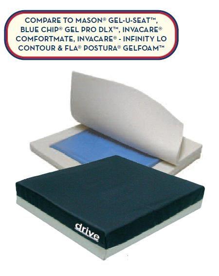 Gel "E" 3" Wheelchair Cushions with Gel BladderCushion Size: 24" x 18" x 3"