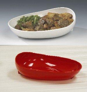 Scoop Dish with Non-Skid Base - Red (Scoop Plate)