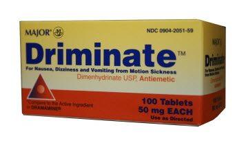 Dramamine Original Dimenhydrinate 50 mg 100/bt