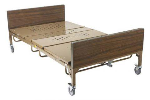 Bariatric Bed Package Bed, 54" Bariatric Foam Mattress and 1 pair "T" Rails , Brown Vein