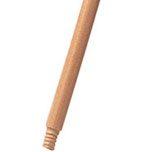 BROOM HANDLE, WOOD 60" THREADED, LAQUERED 12/CS