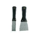 Putty Knife, Stiff 1-1/4" Blade, Black Plastic Handle
