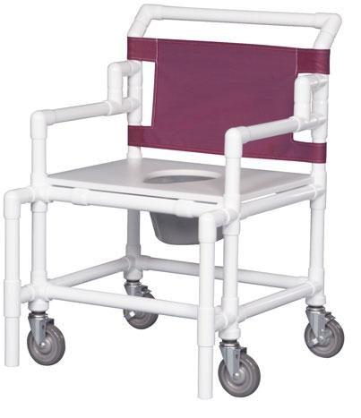 Bariatric Shower Chair & Commode 28"W x 31"D x 41"H, Forest Green