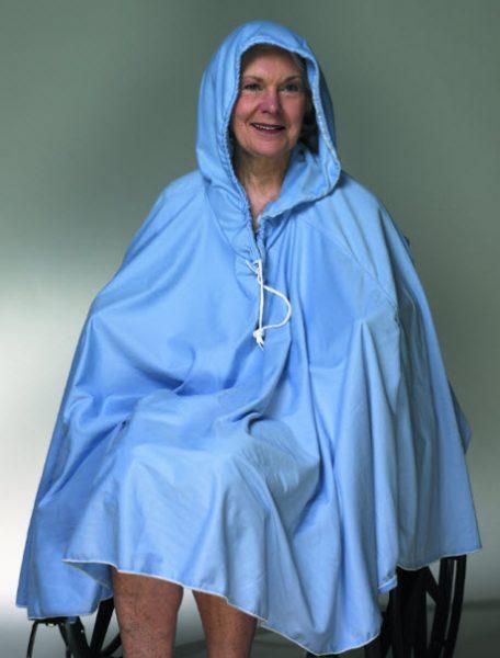 Shower Poncho, Long Back, w/Hood
