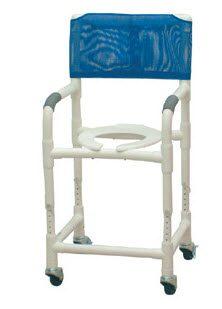 Shower Chair, PVC, ,18" Adjustable W/5" caster Mesh Mauve