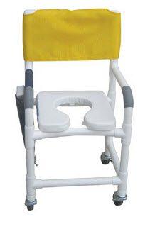 Shower Chair, P.V.C., 18" w/Padded Seat mesh Mauve
