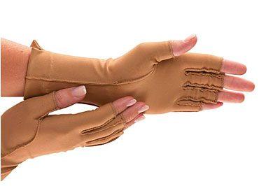 Isotoner Therapeutic Gloves Open Finger Pair MCP Circ. 8"-9" Large