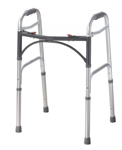 Walker, Adult, 2-Button Folding, Adj. Ht. = Deluxe Folding Walker, Two Button 4EA/CS (sold by each)