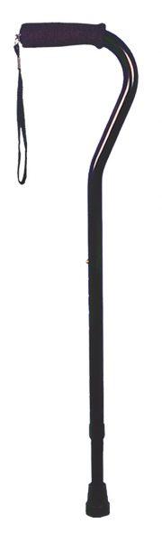 Offset Handle Aluminum Canes 6/cs BLACK