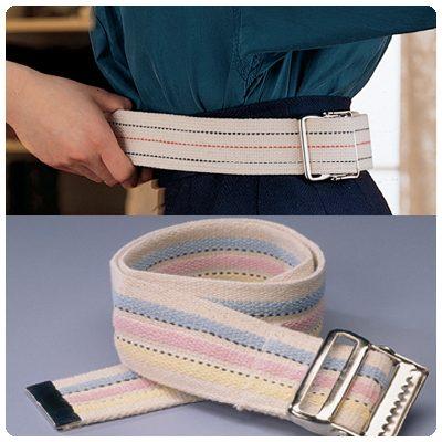 Gait/Transfer Belt Size 100" Neutral Heavy-duty cotton webbing w/ toothed buckle closure 2" wide