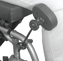 Multi-Axis Knee Pad/Adductor Assembly w/o Gelafin Cover 7-1/4"Wx 5-1/4"H Large