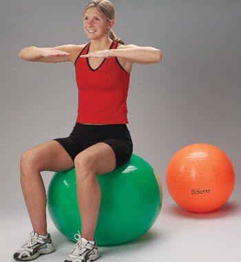 Energizing Exercise Balls 17.75" Diameter Yellow