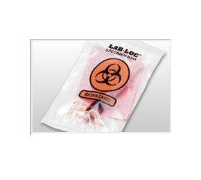 Reclosable 3-Wall Specimen Transfer Bags (Biohazard) 8x8 1000/cs