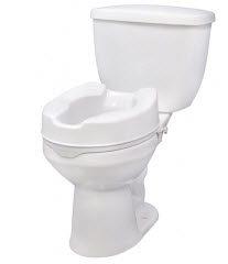 Raised Toilet Seat with Lock and Lid Seat Height: 4"