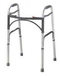 Deluxe Folding Walker, Two Button Junior, Product Height 25" - 32"
