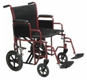 Bariatric Transport Wheelchair with Swing-away FootrestColor: Blue; Seat Size: 20" Seat