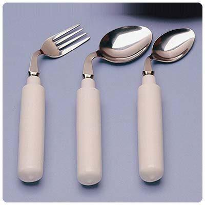 Comfort Grip Curved Utensils Soup Spoon Right-Hand Angled