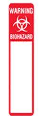 Magnetic Care Sign "Warning Biohazard" 2"x9"