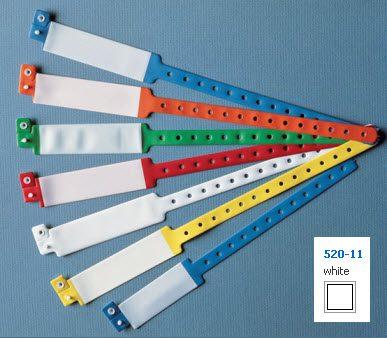 I.D Bands, Speedi-Print, Soft Vinyl, White 500/bx