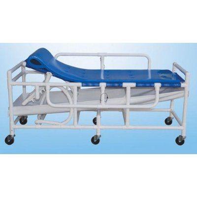 Shower Stretcher 3-Position Elevating Headrest w/ Foam Pad (Blue) 79x33.5x30.5