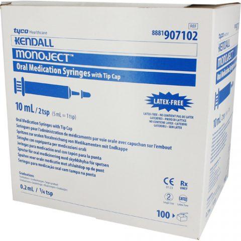 Oral Medication Syringe, Clear 10cc. 100/bx-5bx/cs