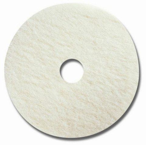 Floor Pads, 17" White/Polishing 5/case