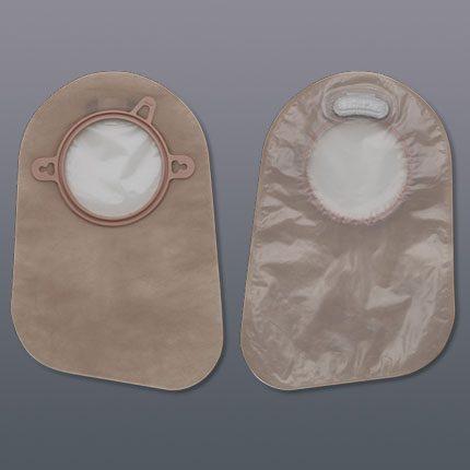 New Image Two-Piece Closed Ostomy Pouch 2-1/4" Flange Transparent Red - 60ea/bx