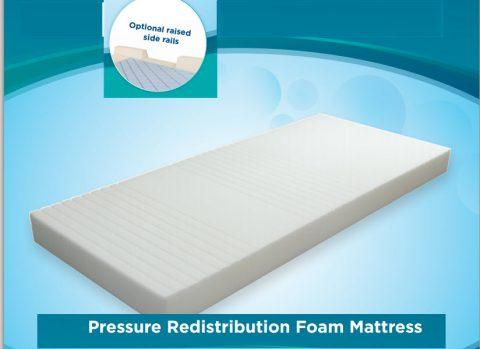 Protekt 100 Plus Pressure Relieving Foam Mattress Scoop w/3" Raised Rails 36"x76"x9" 300lb Capacity