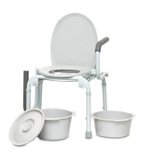 Commode, Drop Arm, 18.5" Width Between Arms, 300lbs cap. 17" to 22" seat to floor