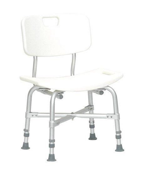 Bariatric Bath Chair w/Back, 550lbs cap. Floor Height 16.5"- 20.5"