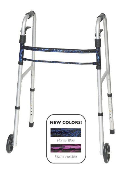 Walker Sure Lever Release Folding with 5" Wheel 300lbs 4ea/cs