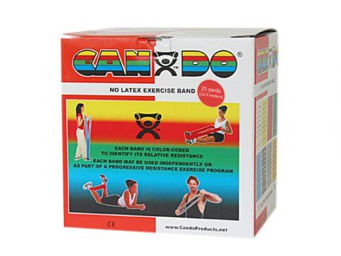 Cando Latex Free Exercise Band 25yd Roll Red Light