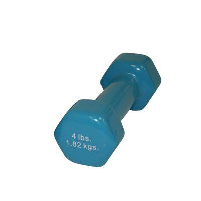 Vinyl Coated Dumbbell 4lb Light Blue