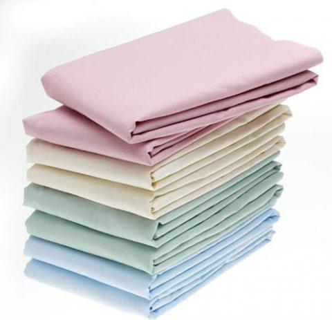 Flat Sheet T180 Percale 55/45 Blend 66x104 Blue 2dz/pk