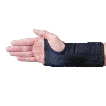 Rolyan D-Ring Wrist Brace Black Long Length Right Medium