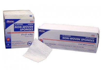 Non Woven Sponge, 3"x3" 4-Ply, Sterile 2's, 40ea/bx 30bx/cs