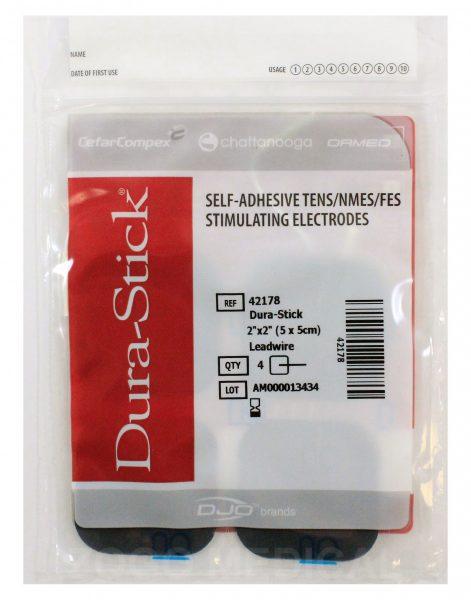 Dura-Stick Self-Adhesive Electrodes Cardon Film 2" Square - 4ea/pk 10pk/cs