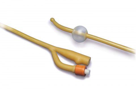 Foley Catheter, Silicone Coated Latex, 3-way 5cc 22fr 10/bx
