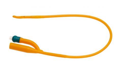 Foley Catheter PureGold 2-Way Coude Tip PTFE (Teflon) Coated Latex 5cc 22fr 10ea/bx
