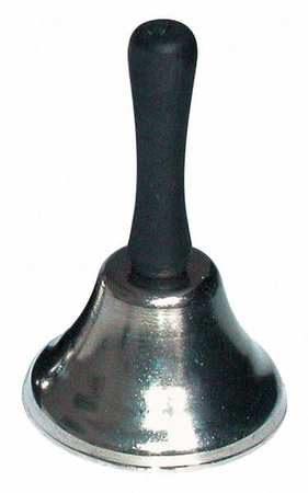 Medium Hand Bell, 2.5" Diameter, Steel Base, Wooden Handle